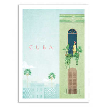 Henry rivers - Affiche 50x70 cm - Visit Cuba - Henry Rivers