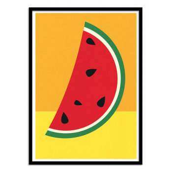 Affiche 30x40 cm et cadre noir - Watermelon Slice - Rosi Feist