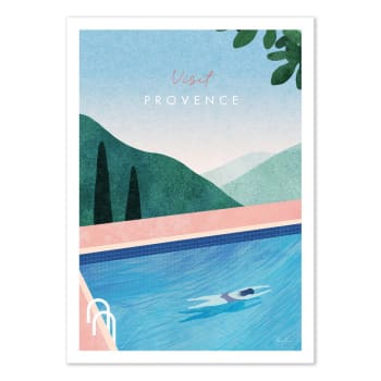 Affiche 50x70 cm - Visit Provence Version 2 - Henry Rivers