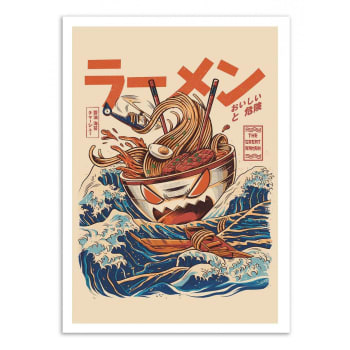 Ilustrata - Affiche 50x70 cm - Great Ramen off Kanagawa - Ilustrata