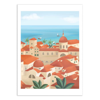 Affiche 50x70 cm - Dubrovnik Old Town - Petra Lizde