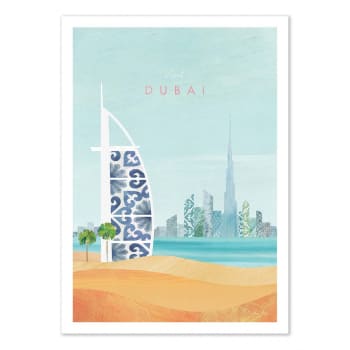 Henry rivers - VISIT DUBAI - Affiche d'art 50 x 70 cm