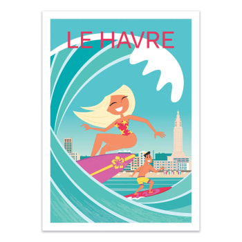 Affiche 50x70 cm - Le Havre Normandie V5 - Raphael Delerue