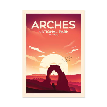 Affiche 50x70 cm - Arches National Park - Studio Inception