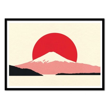 Affiche 30x40 cm et cadre noir - Fuji Sun - Rosi Feist