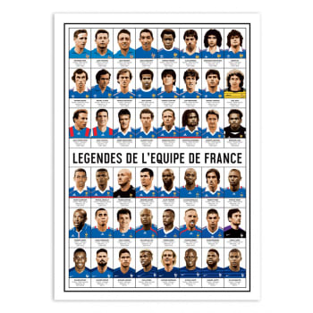 Affiche 50x70 cm - Légendes de l'équipe de France - Olivier Bourderea