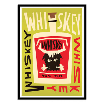 Affiche 30x40 cm et cadre noir - Whiskey - Fox and Velvet