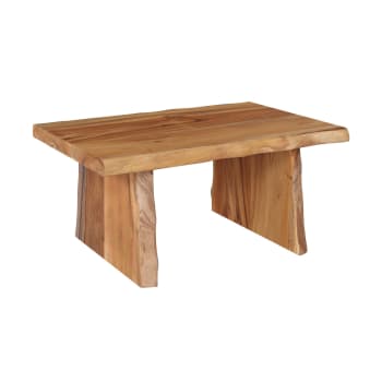 Suzy - Table basse rectangulaire en bois de teck recyclé