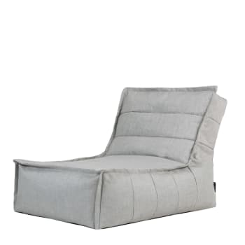 Dolce - Puf chaise longue gris para interior y exterior