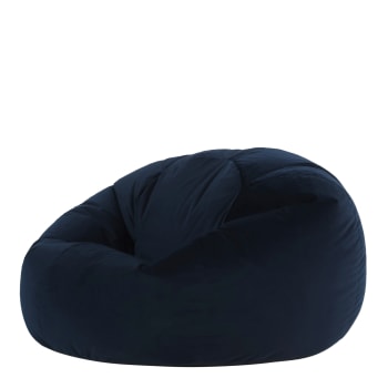 Aurora - Pouf velours bleu minuit