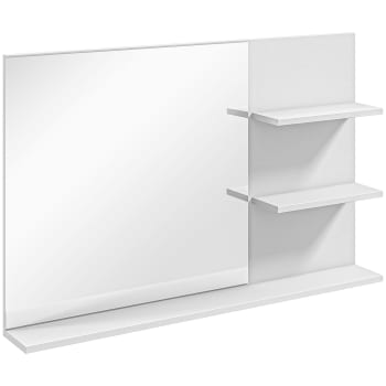 Iwell Armadietto da bagno alto 170 cm, con 2 ante e 1 cassetto