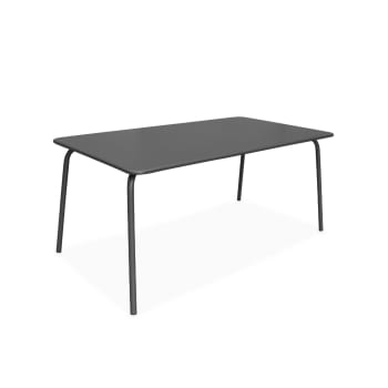 Riviera table - Table de jardin en métal 160x90cm coloris gris