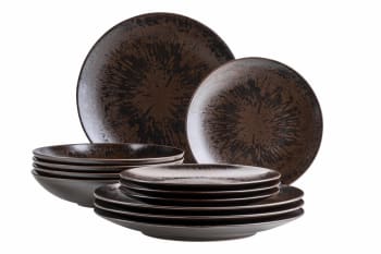 CreaTable, 23583, Serie Uno, 12-teiliges Geschirrset für 4 Personen
