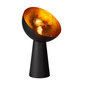 Hopi - Tischlampe aus Metall, 43 cm, Schwarz und Gold