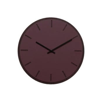 Horloge murale en linoléum rouge D38cm