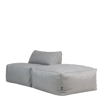 Tetra - 2 Teil Modulare Sitzsack-Sofa für den Innen- und Außenbereich, Grau