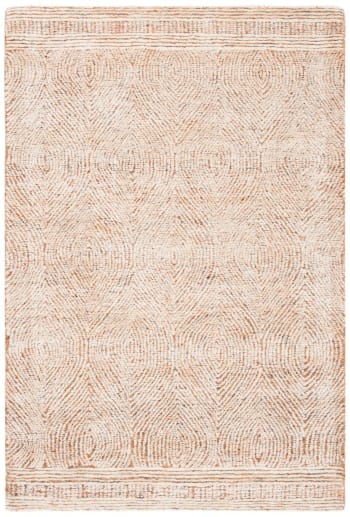 Abstract - Tapis Laine Ivoire/Rouille 90 X 150