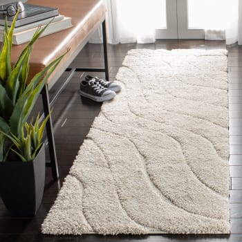 SAFAVIEH Florida Shag Teppich – Hoher Flor, Blau, 69 X 213 Cm, Für Wohnzimmer, Schlafzimmer, Esszimmer