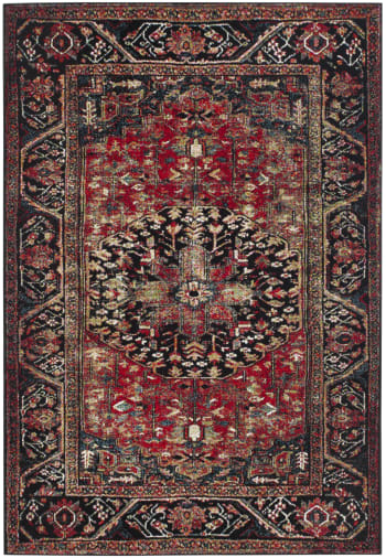 Persian - Tapis de salon interieur en rouge & multi, 201 x 274 cm