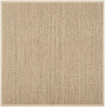 Natural fiber - Alfombra de interior en natural&beige, 183 x 183 cm