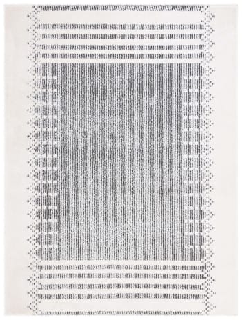 Lindsay shag - Tapis Polyester Ivoire/Noir 90 X 150