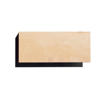 Carmade - Applique rectangulaire de style nordique noire et effet bois