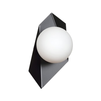 Escena - Aplique de pared moderno de metal con esfera de cristal negro
