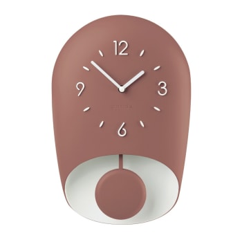 Bell - Horloge avec pendule en acrylique rouge