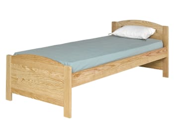 Jango - Lit enfant 90x200 en pin massif Brut