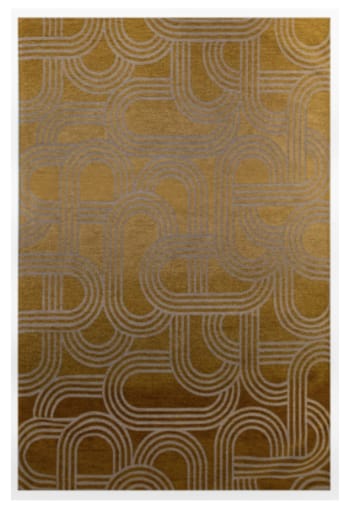Fever - Tapis de salon moderne tissé plat marron 200x280 cm