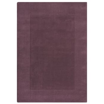 Leone - Tapis de salon uni en laine violet 200x290 cm