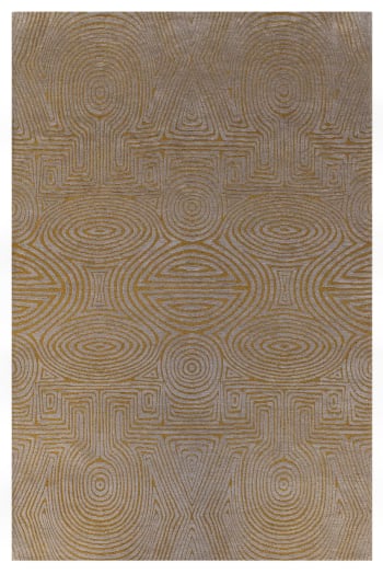 Habanero - Tapis de salon moderne tissé plat jaune 170x240 cm