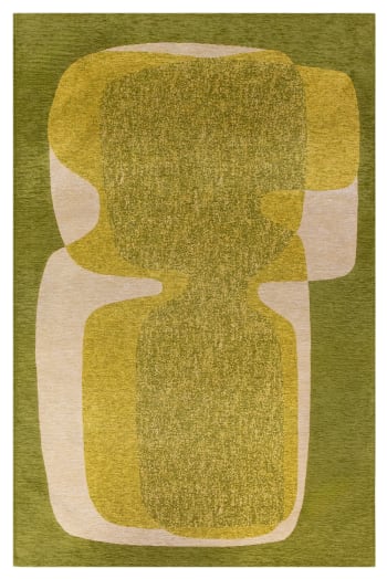 Touctouc - Tapis de salon moderne tissé plat vert 80x150 cm