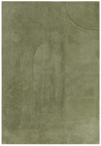 Bona - Tapis de salon moderne vert 120x170 cm