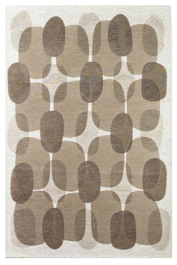 Blackspice - Tapis de salon moderne tissé plat beige 240x340 cm