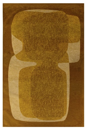 Touctouc - Tapis de salon moderne tissé plat marron 170x240 cm