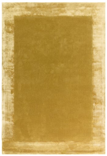 Tosca - Tapis moderne en laine fait main jaune 120x170 cm