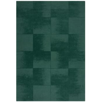 Carvo - Tapis de salon moderne en laine vert 160x230 cm