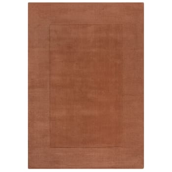 Leone - Tapis de salon uni en laine orange 120x170 cm