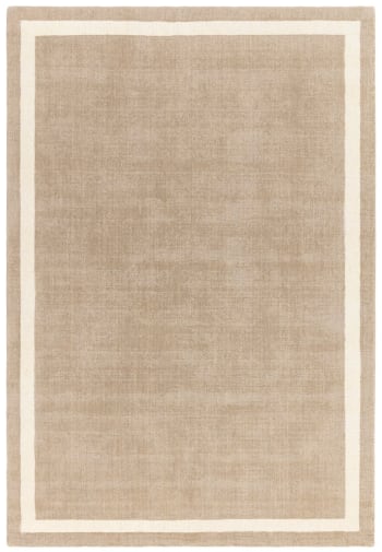 Bila - Tapis de salon moderne en laine beige 120x170 cm