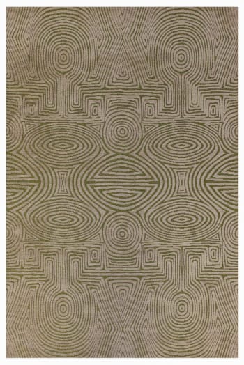Habanero - Tapis de salon moderne tissé plat vert 80x150 cm
