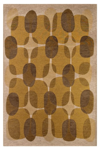 Blackspice - Tapis de salon moderne tissé plat marron 80x150 cm