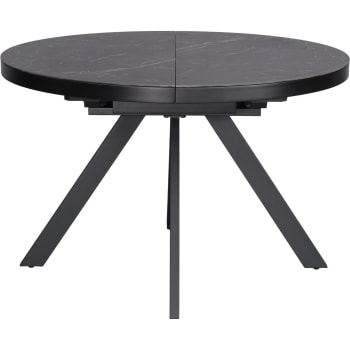 Rondo - Table à manger en Ceramique 4 personnes Gris Anthracite