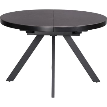 Rondo - Table à manger en Ceramique 4 personnes Marron