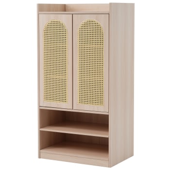 Scarpiera effetto legno in rattan H115 cm