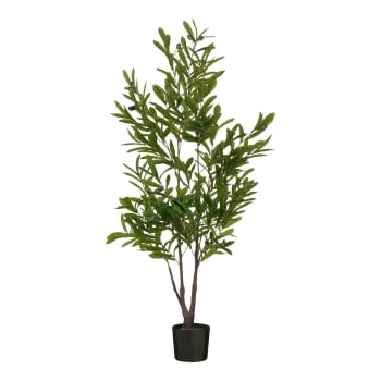 Olive tree - Planta artificial olivo en maceta poliéster verde alt.120