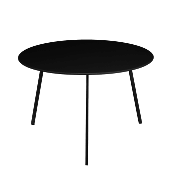 Seatle - Table d'appoint d'extérieur en métal noir H38