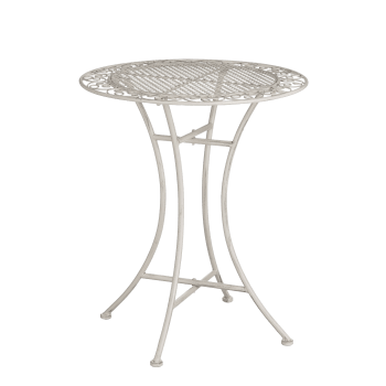 Provence - Bistrotisch aus weißem Metall D60