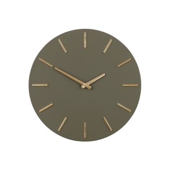 Brixen - Horloge en aluminium vert foncé D35,6