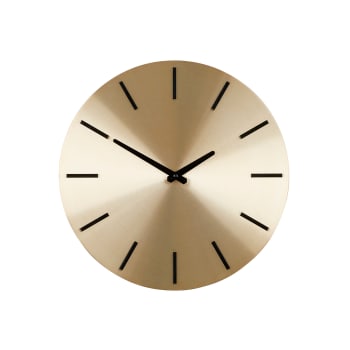 Brixen - Reloj de pared de aluminio oro d35,5